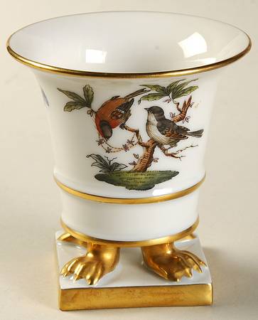 Rothschild Bird (RO) 3" Small Claw Footed Vase