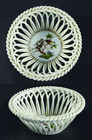 Rothschild Bird (RO) 4" Round Open Weave Basket
