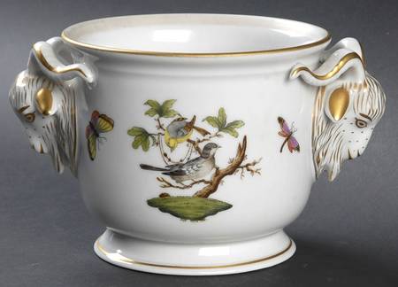 Rothschild Bird (RO) 3" Ram's Head Handles Cachepot