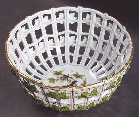 Rothschild Bird (RO) 6" Round Open Weave Basket