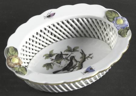 Rothschild Bird (RO) 5" Oval Open Weave Basket