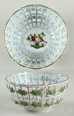 Rothschild Bird (RO) 6" Round Open Weave Basket