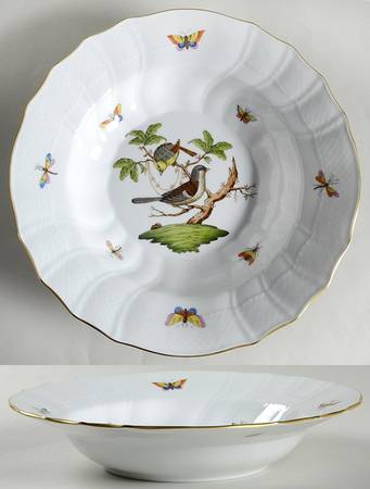 Rothschild Bird (RO) Large Rim Soup Bowl