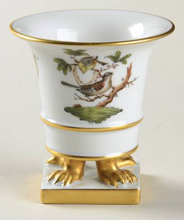 Rothschild Bird (RO) 3" Small Claw Footed Vase