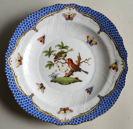 Rothschild Bird Blue Border (ROE ROEB) Salad Plate