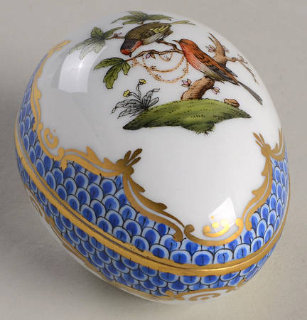 Rothschild Bird Blue Border (ROE ROEB) 2" Egg Box & Lid