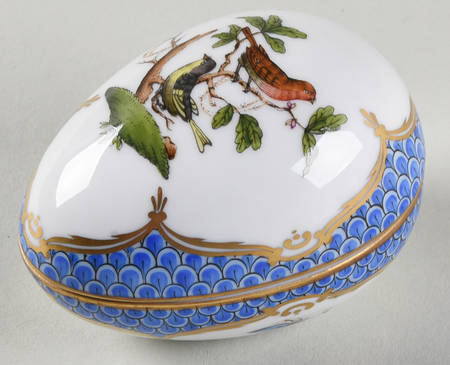 Rothschild Bird Blue Border (ROE ROEB) Egg Box & Lid