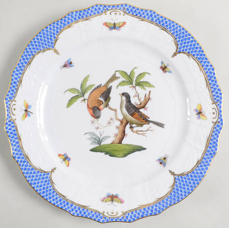 Rothschild Bird Blue Border (ROE ROEB) Service Plate (Charger)