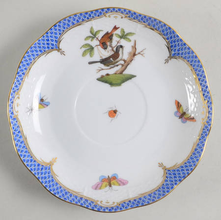 Rothschild Bird Blue Border (ROE ROEB) Saucer for Flat Cream Soup Bowl