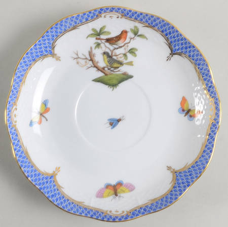 Rothschild Bird Blue Border (ROE ROEB) Saucer for Flat Cream Soup Bowl