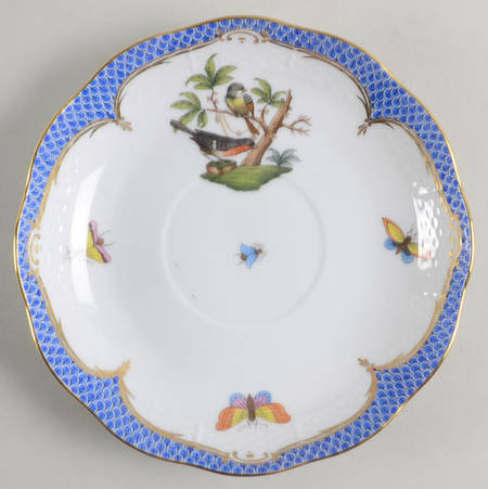 Rothschild Bird Blue Border (ROE ROEB) Saucer for Flat Cream Soup Bowl