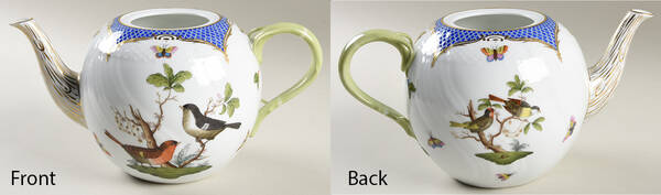 Rothschild Bird Blue Border (ROE ROEB) Teapot No Lid