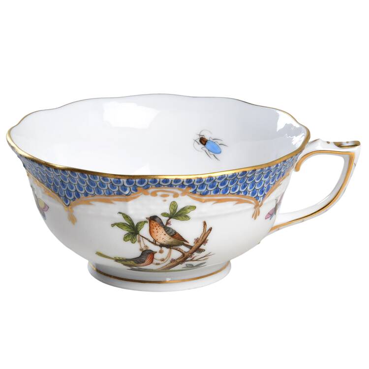 Rothschild Bird Blue Border (ROE ROEB) Footed Cup