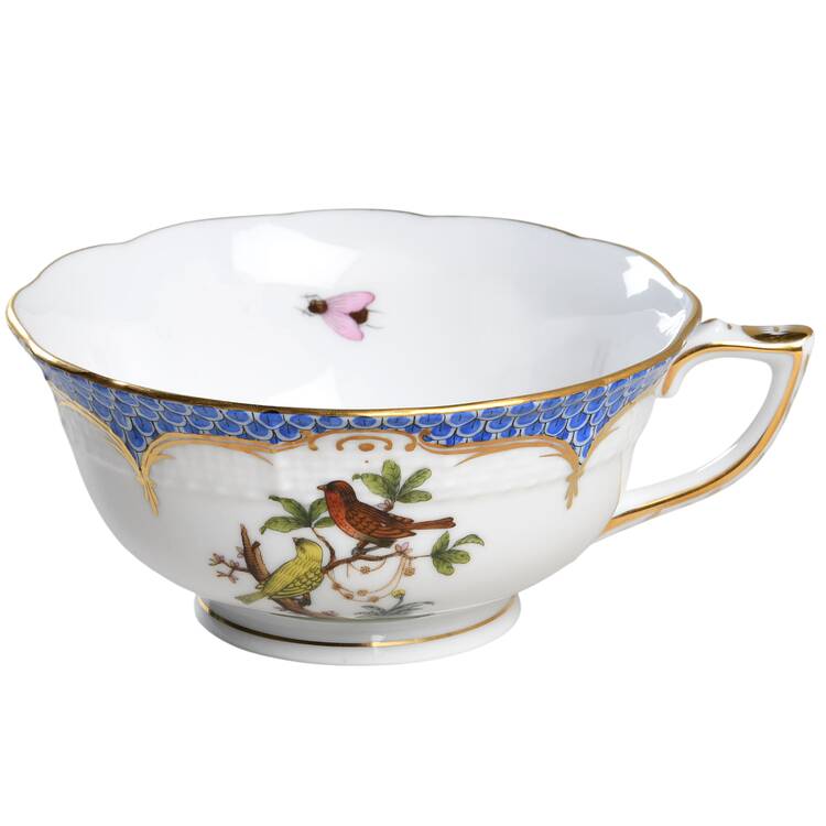 Rothschild Bird Blue Border (ROE ROEB) Footed Cup