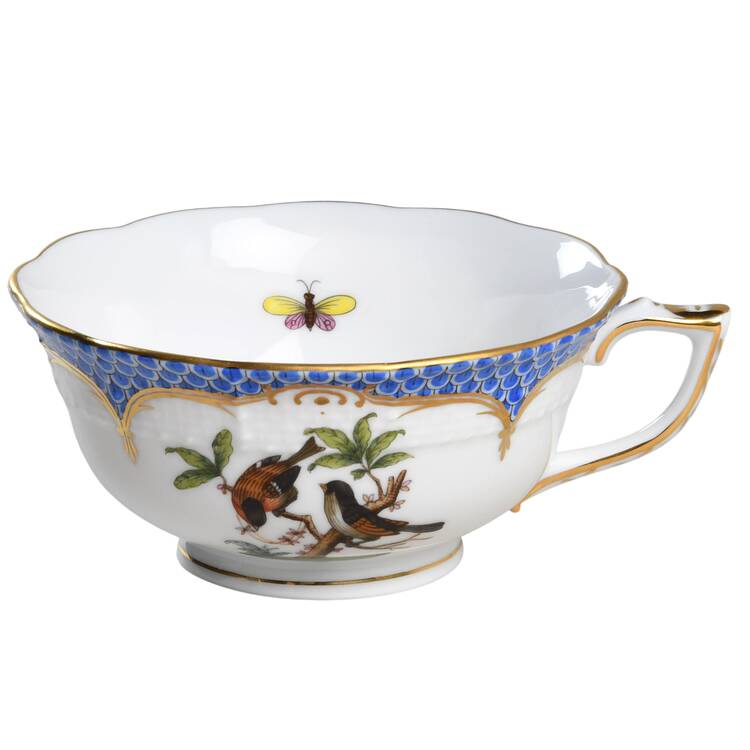 Rothschild Bird Blue Border (ROE ROEB) Footed Cup