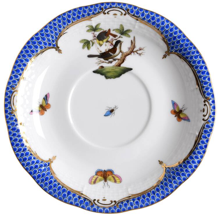 Rothschild Bird Blue Border (ROE ROEB) Saucer for Footed Cream Soup Bowl