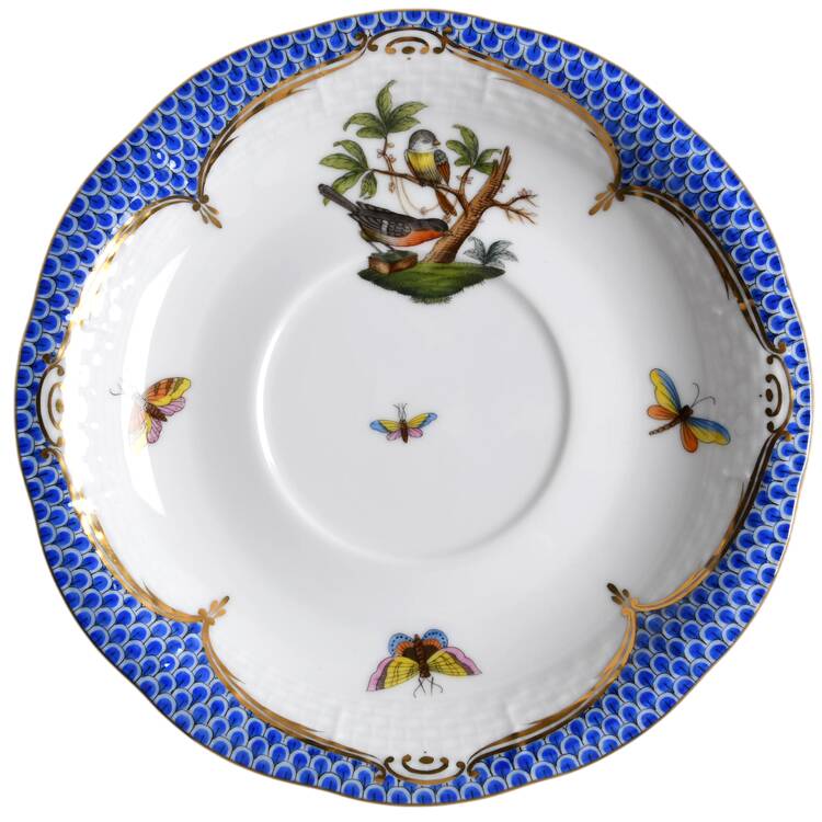 Rothschild Bird Blue Border (ROE ROEB) Saucer for Footed Cream Soup Bowl