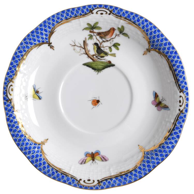 Rothschild Bird Blue Border (ROE ROEB) Saucer for Footed Cream Soup Bowl
