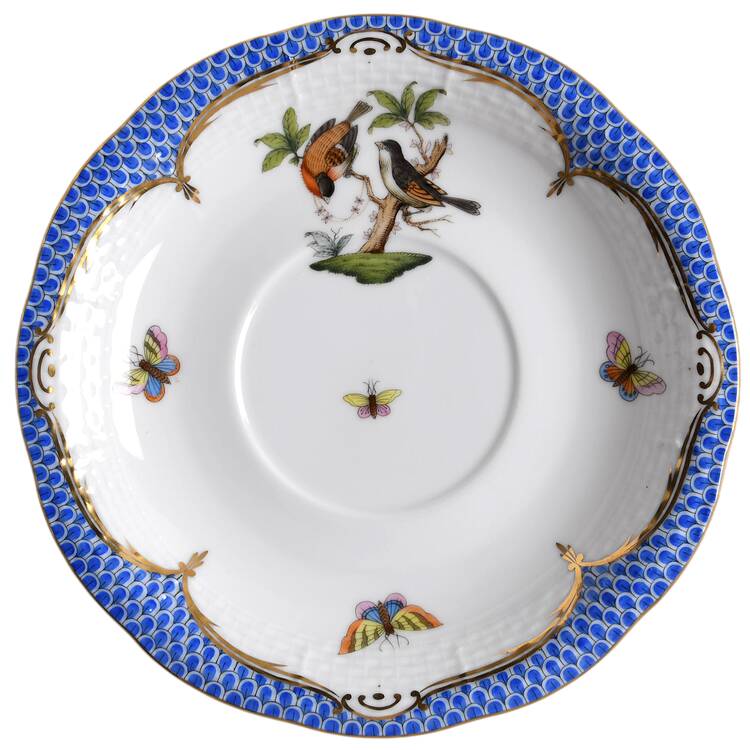 Rothschild Bird Blue Border (ROE ROEB) Saucer for Footed Cream Soup Bowl