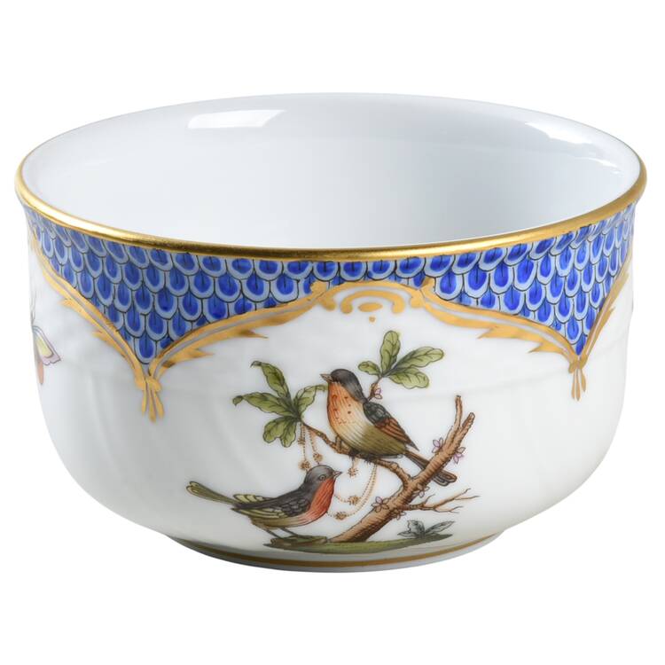 Rothschild Bird Blue Border (ROE ROEB) Sugar Bowl No Lid