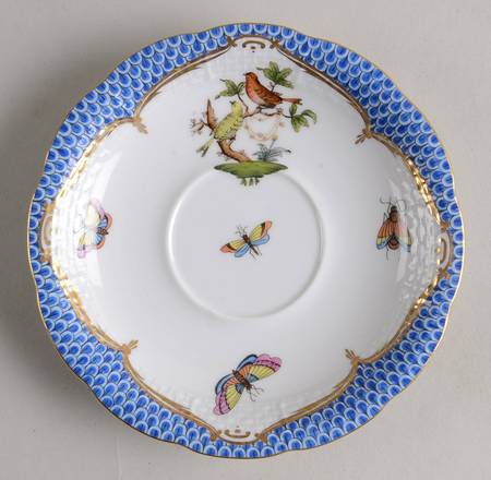 Rothschild Bird Blue Border (ROE ROEB) Saucer for Footed Cup