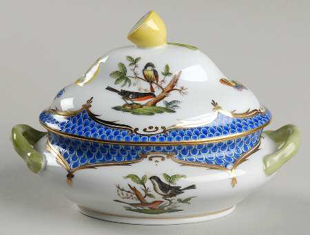 Rothschild Bird Blue Border (ROE ROEB) Mini Tureen & Lid