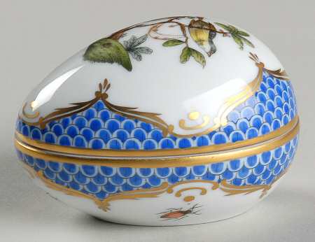 Rothschild Bird Blue Border (ROE ROEB) Egg Box & Lid