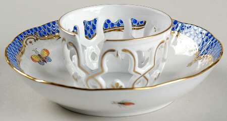 Rothschild Bird Blue Border (ROE ROEB) Saucer for Trembleuse Cup