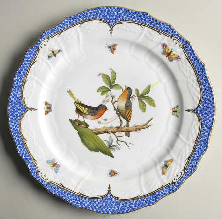 Rothschild Bird Blue Border (ROE ROEB) Service Plate (Charger)