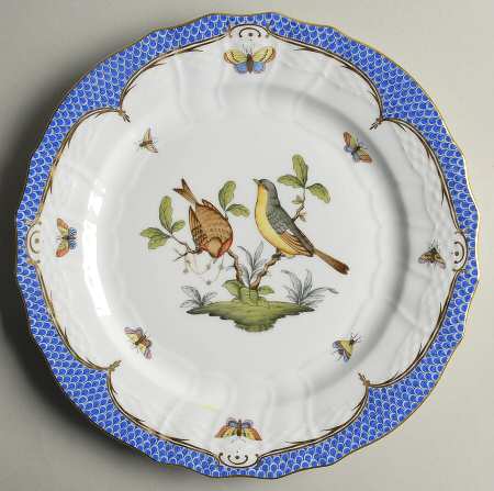 Rothschild Bird Blue Border (ROE ROEB) Service Plate (Charger)