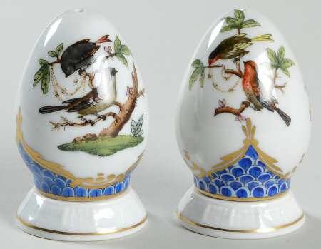 Rothschild Bird Blue Border (ROE ROEB) Salt & Pepper Set
