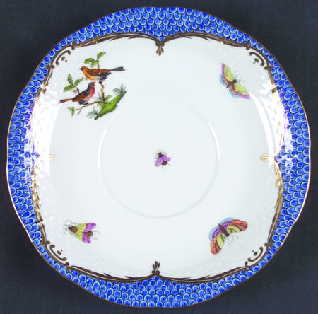 Rothschild Bird Blue Border (ROE ROEB) Saucer for Footed Cream Soup Bowl