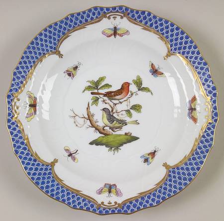 Rothschild Bird Blue Border (ROE ROEB) Salad Plate