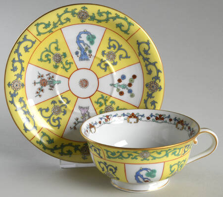 Yellow Dynasty (SJ) Footed Cup & Saucer Set