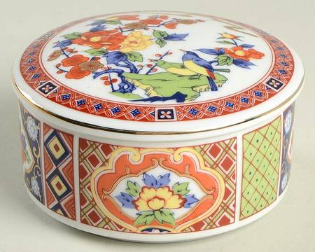 Imari 3" Round Box & Lid
