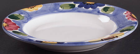 Indigo Large Rim Soup Bowl