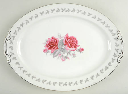 American Rose 15" Oval Serving Platter