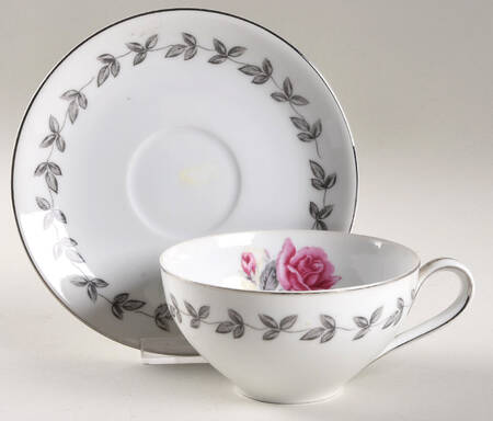 American Rose Flat Cup & Saucer Set