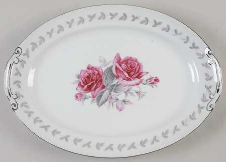 American Rose 14" Oval Serving Platter