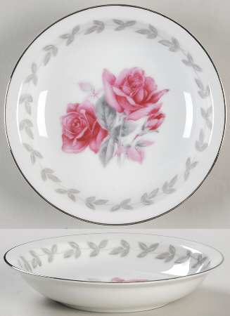 American Rose Rim Fruit/Dessert (Sauce) Bowl by Hira China