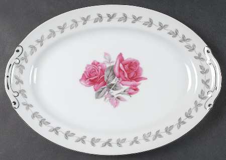 American Rose 12" Oval Serving Platter