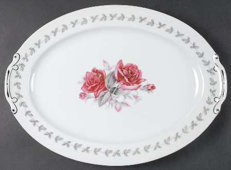 American Rose 16" Oval Serving Platter