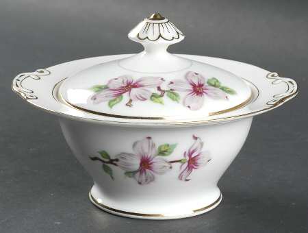 Dogwood Sugar Bowl & Lid