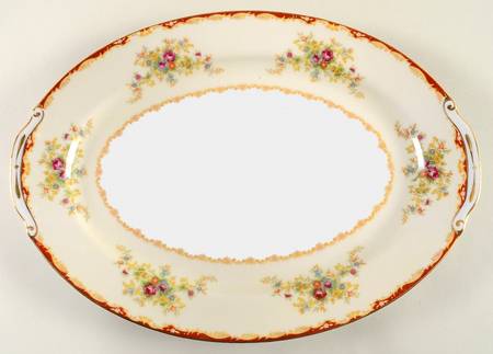 Forget Me Not 14" Oval Serving Platter