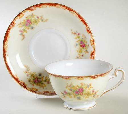 Forget Me Not Footed Cup & Saucer Set