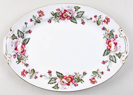 Prairie Rose 14" Oval Serving Platter