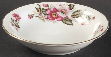Prairie Rose Rim Fruit/Dessert (Sauce) Bowl