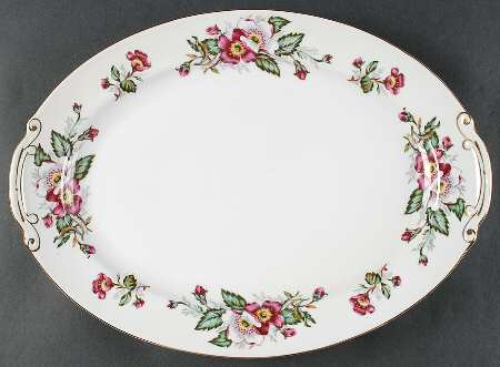 Prairie Rose 15" Oval Serving Platter