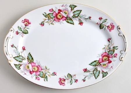 Prairie Rose 12" Oval Serving Platter
