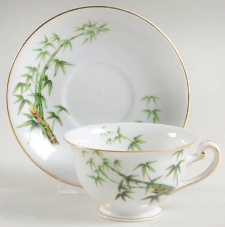 Tan Kay-Tah Kay Footed Cup & Saucer Set